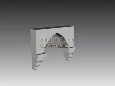 European Arc Wall Lines Pattern 3d model European Arc Wall Lines Pattern 3d model