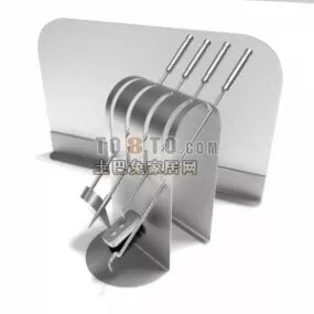Kitchen Utensil Holder Inox Material 3d model