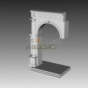 Arc Wall Corner Architecture 3d model