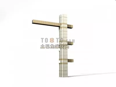 European Square Column Component 3d model