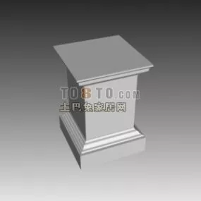 Square Column Base 3d model