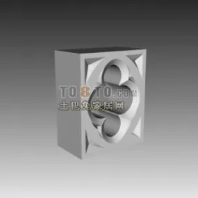 Carved Frame Modular Decoration 3d model