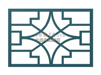 Abstract Frame Decoration With Map 3d model
