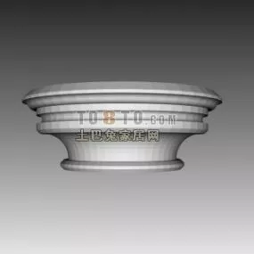 Circle Column Base Stone Material 3d model
