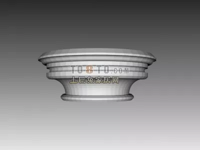 Stone Column Base Square Shape 3d model