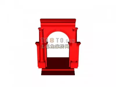 European Arc Wall Win Classic Column 3d model