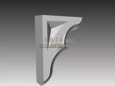 Wood Craft Corner Applique Frame 3d model