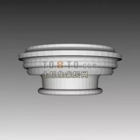 European Column Base Vintage Architecture 3d model
