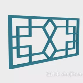 Steel Frame Decoration Painted 3d model