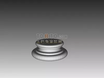 Round Stone Column Base 3d model Round Stone Column Base 3d model