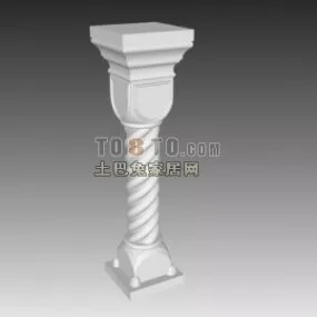 European Classic Stone Handrail 3d model