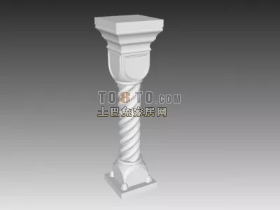European Classic Stone Handrail 3d model European Classic Stone Handrail 3d model