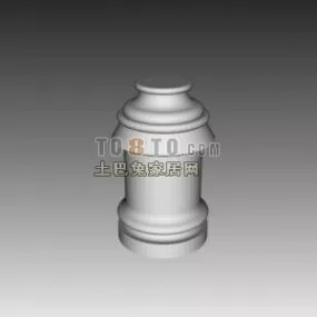 Round Construction Column Base 3d model