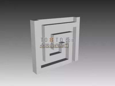 Square Frame Decoration 3d model Square Frame Decoration 3d model