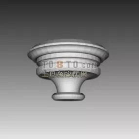 Construction Column Head Round Column 3d model