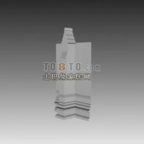 European Classic Construction Wall 3d model