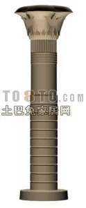 Classic European Column Gate 3d model