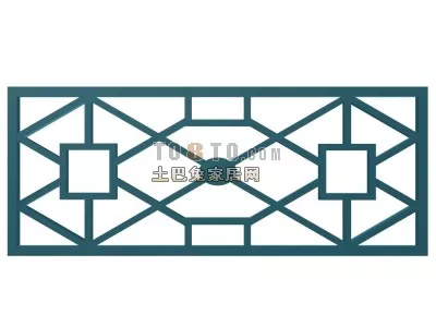 Frame Oriental Texture With Pattern Asian Design 3d model