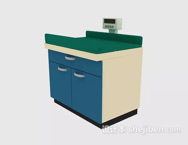 Medical Equipment Cabinet With Controller 3d model Medical Equipment Cabinet With Controller 3d model