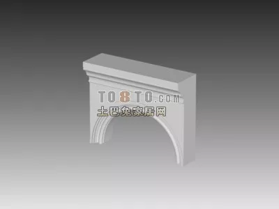 European Component Arc Gate Marble 3d model