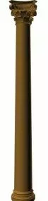 Wood Cylinder Column 3d model