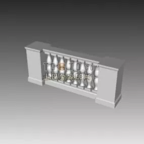 Handrail Decoration Classic European Style 3d model