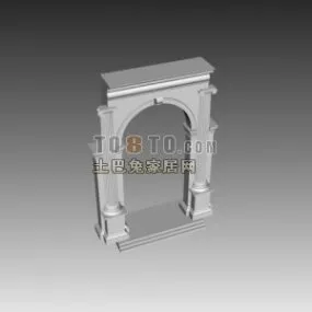European France Arc Wall Decoration 3d model