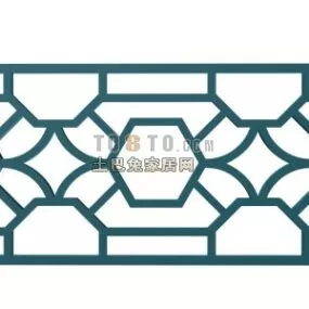 Iron Green Painted Frame Decoration 3d model