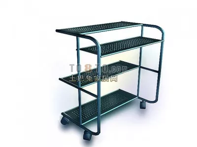 Wall Mounted Shelf With Backpad 3d model