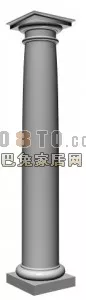 Circle Column Base Stone Material 3d model