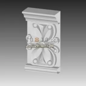 Carved Molding Unit Classic Decoration 3d model
