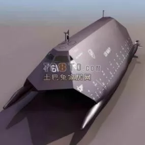 Futuristic Military Warship Vehicle 3d model