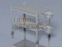 Medical Device Cart Equipment 3d model