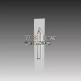 European Elegant Carved Window 3d model