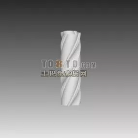 Twist Cylinder Column 3d model