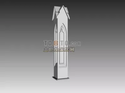 European Construction Component Column 3d model