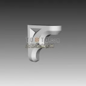 Corner Ceiling Frame Decoration 3d model