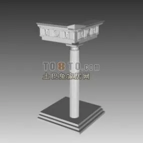 Construction Column Carved Wall Head 3d model