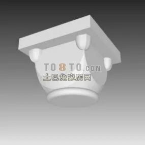 Construction Column Head Rome Style 3d model