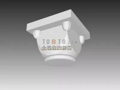 Stone Column Head Part 3d model