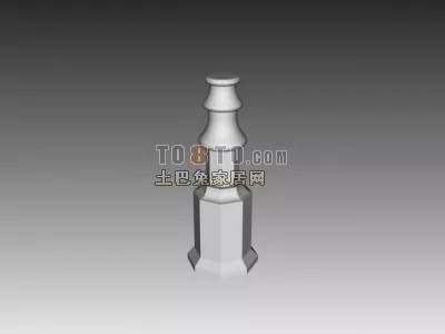 European Handrail Component Cylinder Shape 3d model European Handrail Component Cylinder Shape 3d model