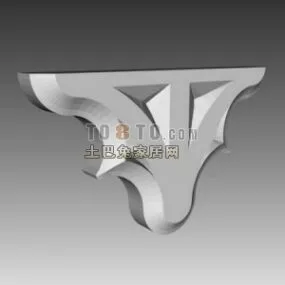 Ceiling Component Carved Plaster Corner Position 3d model