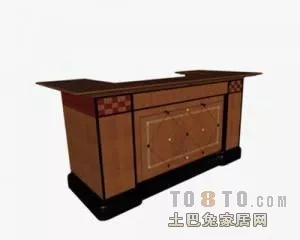 Reception Desk With Marble On Top 3d model Reception Desk With Marble On Top 3d model