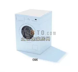 Home Washing Machine White Color 3d model