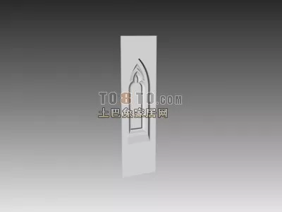 European Component Wall With Carved Window 3d model European Component Wall With Carved Window 3d model
