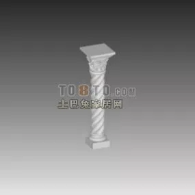 Construction Handrail Column Stone Material 3d model