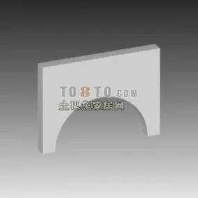 European Arc Wall Component 3d model