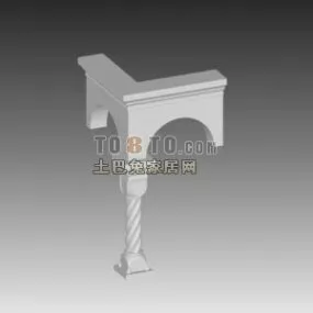 Construction Column Arc Wall 3d model