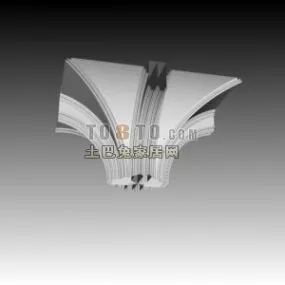 Column Head Plaster Decorative 3d model