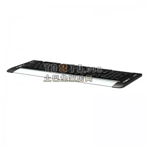 Black White Keyboard Computer Gadget 3d model Black White Keyboard Computer Gadget 3d model